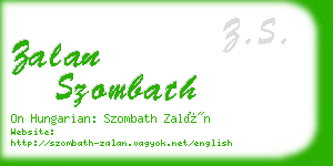 zalan szombath business card